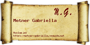 Metner Gabriella névjegykártya